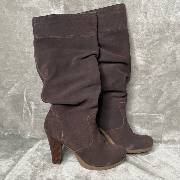 Colin Stuart Brown Suede Leather Slouchy Boots Women’s Size 9 - Picture 1 of 14